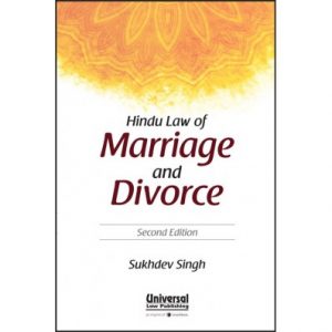 Hardcover book: "Hindu Law of Marriage and Divorce" by Sukdev Singh
